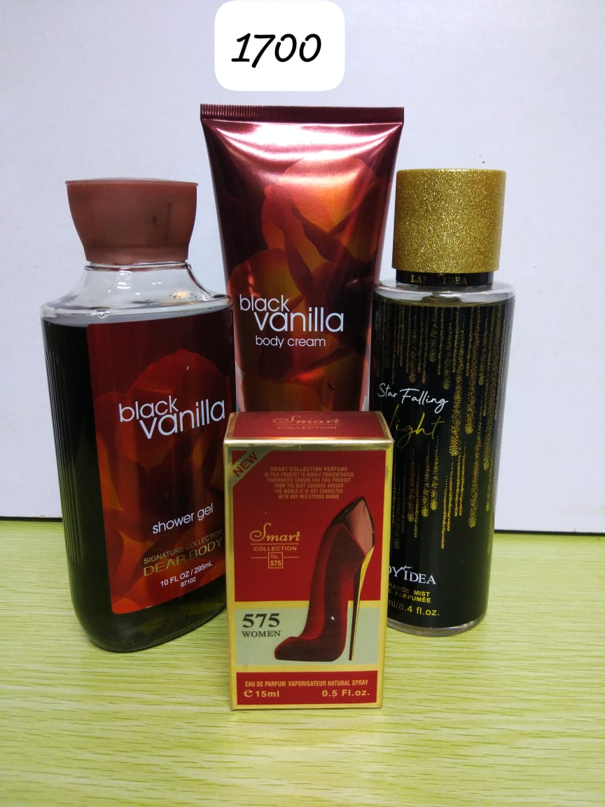 Shower Gel, Body Cream, Bodysplash, Perfume + Free Gift Card