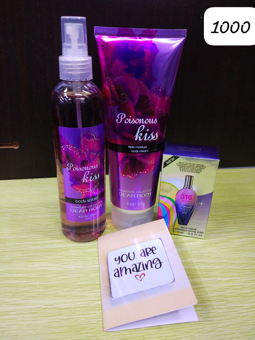 Shower Gel, Body Cream, Perfume + Free Gift Card & Gift Bag