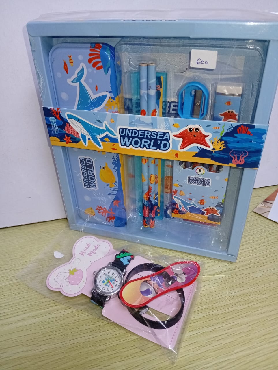 Watch set + stationery set + free gift card